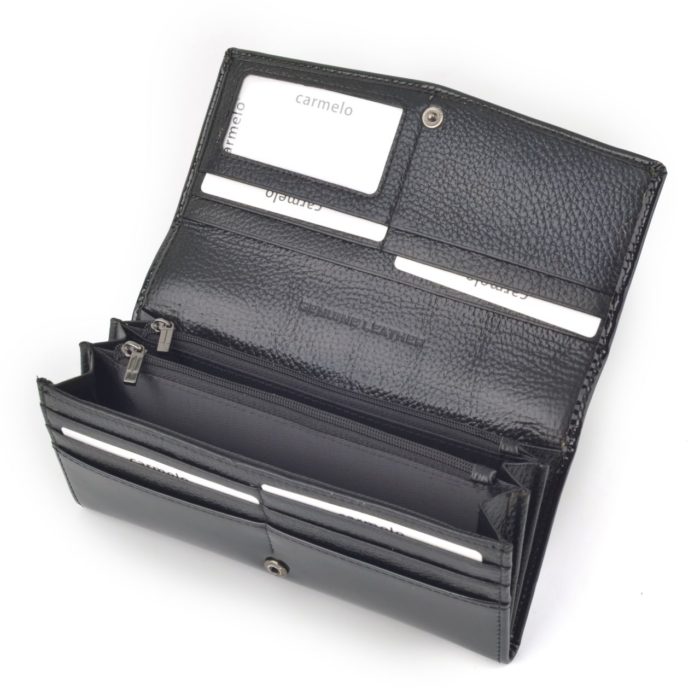 Kožená lakovaná peněženka antracitová – 2109 G ANT