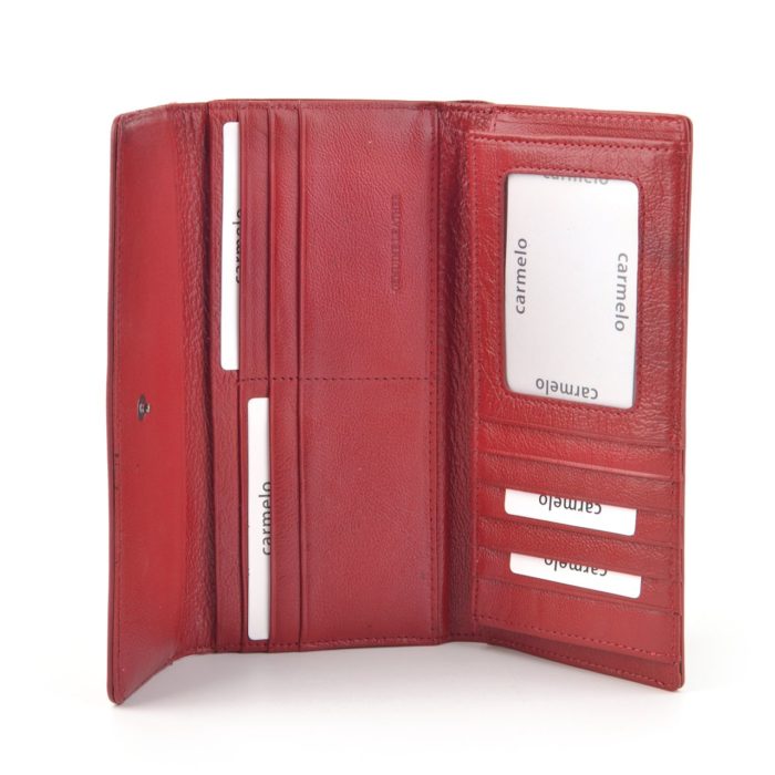 Kožená lakovaná peněženka bordó – 2103 F BO