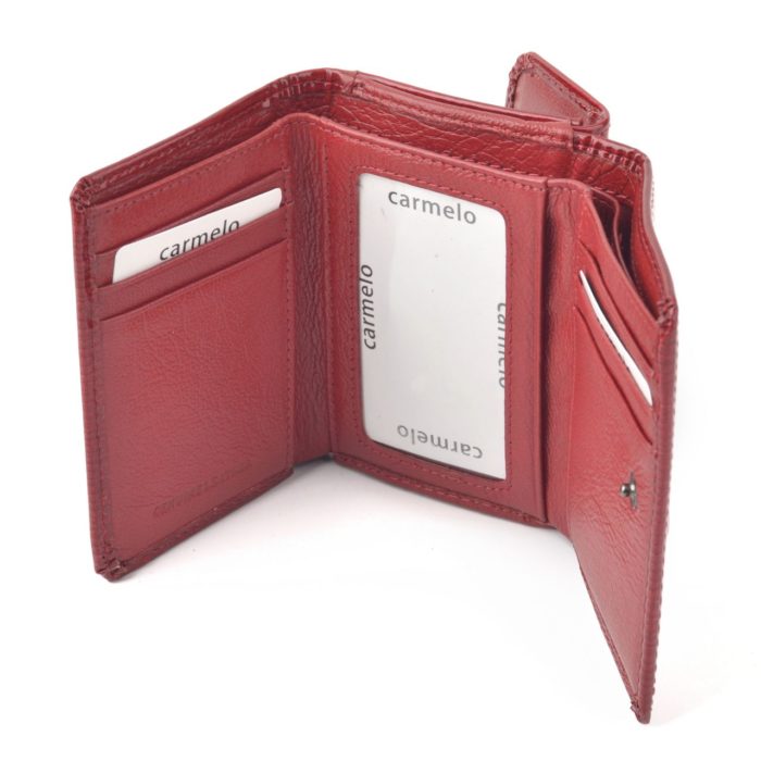 Kožená lakovaná peněženka bordó – 2106 F BO