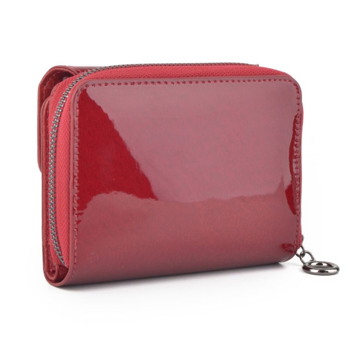 Kožená lakovaná peněženka červená – 2104 H CV