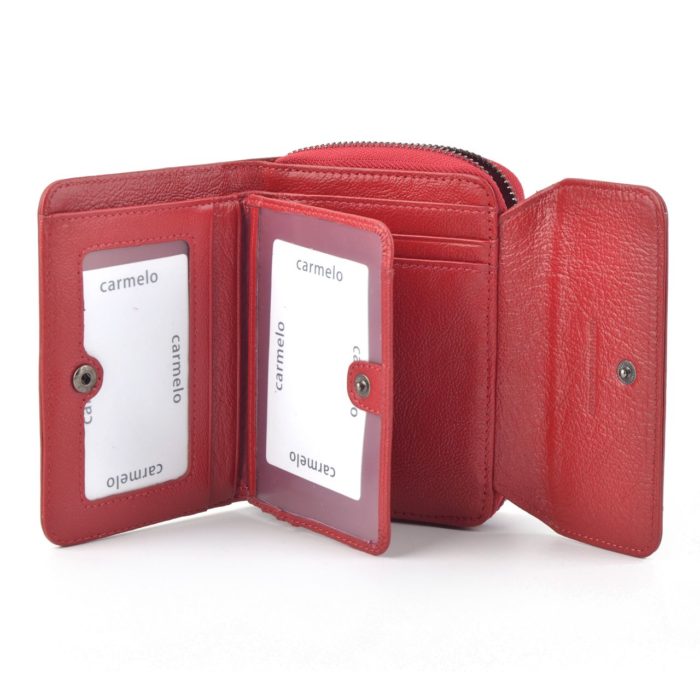 Kožená lakovaná peněženka červená – 2104 H CV