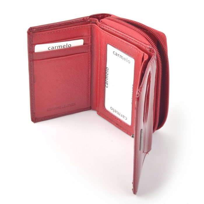 Kožená lakovaná peněženka červená – 2105 H CV