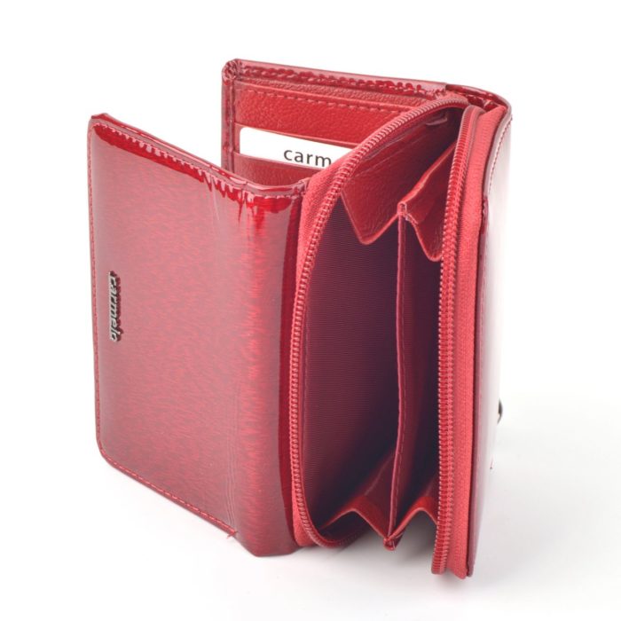 Kožená lakovaná peněženka červená – 2105 H CV