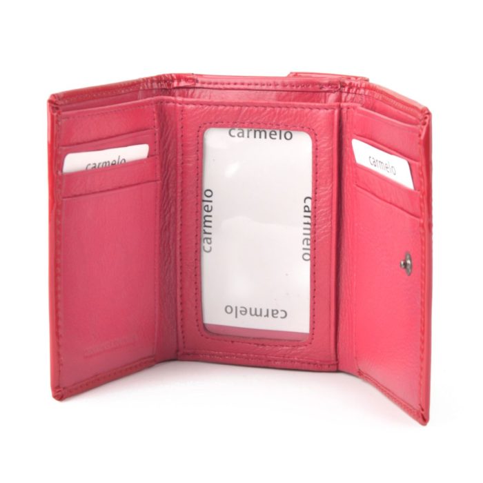 Kožená lakovaná peněženka fuchsia – 2106 G F