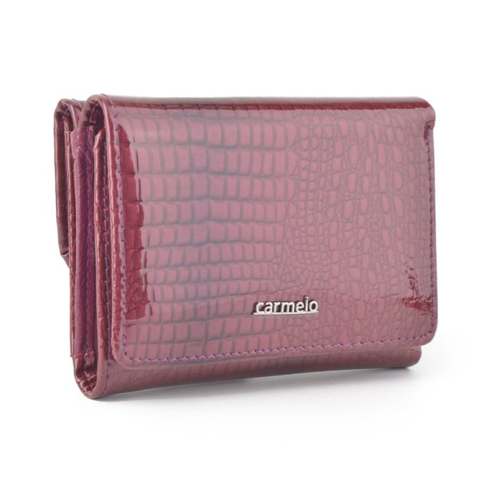 Kožená lakovaná peněženka lila – 2106 A LI