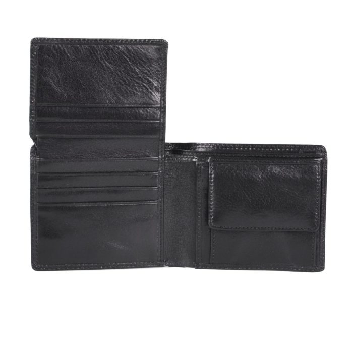 Pánská kožená peněženka černá Cosset – 4504 Komodo C