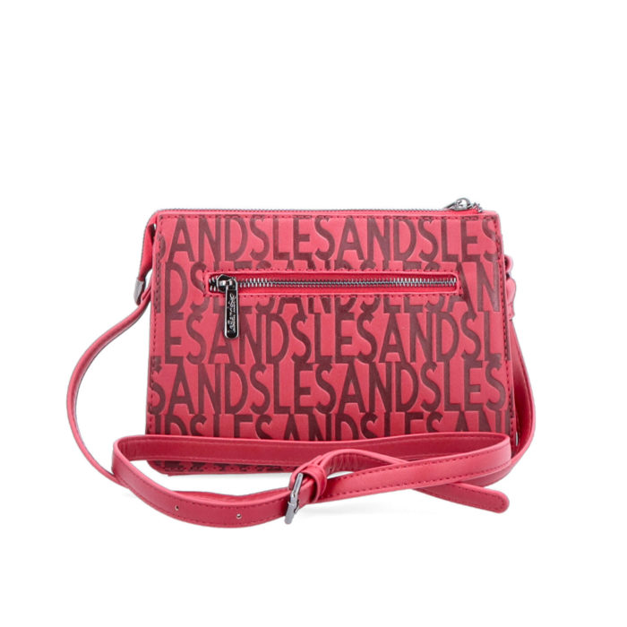Elegantná červená kabelka s embosom