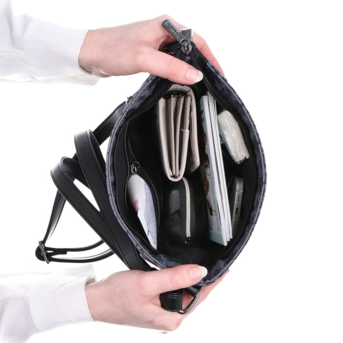 Praktická kabelka s vnútornými vreckami