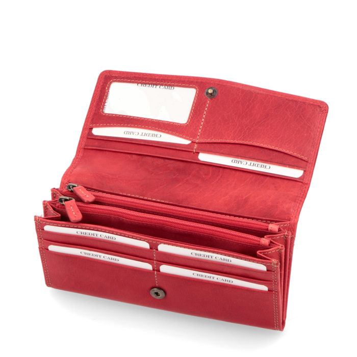 Kožená peňaženka Poyem červená – 5215 Poyem CV